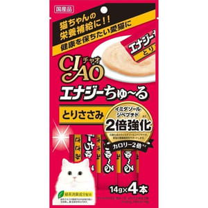 CIAO CIAO 肉泥 貓零食 2倍強化 高能量雞肉醬 14g 4本入 14g  正面圖