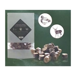 Essential Essential Foods 狗小食 極緻手工小食系列 切片優質鹿肉及鴨肉香腸 110g 110g 正面圖