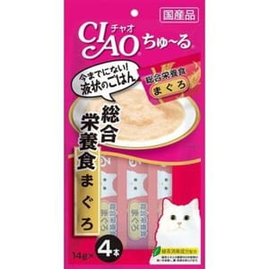 CIAO CIAO 肉泥 貓零食 綜合營養食 金槍魚 14g 4本入 14g  正面圖