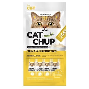 CAT CAT CHUP 貓零食 貓零食條 吞拿魚&益生元 14g x 4條 14g  正面圖
