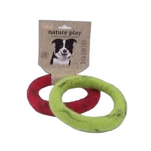 Billipets Billipets 狗玩具 新西蘭天然羊毛系列 拉扯圈 綠色 15cm 正面圖
