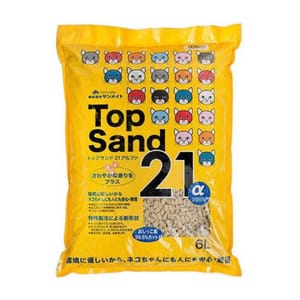 日本SANMATE 日本SANMATE Top Sand 21 α 玉米雙通 豆腐貓砂 6L 6L  正面圖