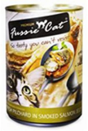 Fussie Fussie Cat 貓罐頭 煙三文魚汁沙丁魚 Fresh Pilchard in Smoked Salmon Jelly 400g 400g 正面圖