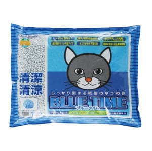 日本SANMATE 日本SANMATE Blue Time 抗菌易溶 紙貓砂 12.5L 5L 正面圖