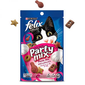 日本Felix 日本Felix Party Mix 貓脆餅 Picnic 雞肉總匯 60g 60g  正面圖