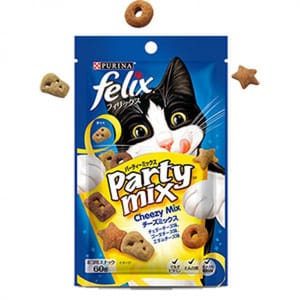 日本Felix 日本Felix Party Mix 貓脆餅 Cheezy 繽紛芝士 60g 60g  正面圖