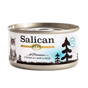 Salican Salican 貓罐頭 清湯鮮雞肉+羊肉 85g 85g 正面圖