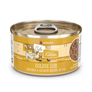 WeRuVa WeRuVa 貓罐頭 主食罐 廚房系列 走地雞、三文魚、美味肉汁 Goldie Lox 90g 90g  正面圖