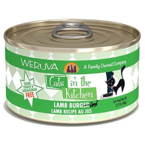 WeRuVa WeRuVa 貓罐頭 主食罐 廚房系列 野生吞拿魚、羊肺及魚湯 Lamb Burgini 90g 90g 正面圖