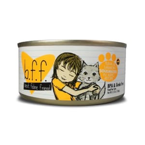 b.f.f. b.f.f. 主食貓罐頭 野生吞拿魚及三文魚 Tuna & Salmon Soulmates Recipe 156g 156g 正面圖