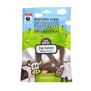 Alfa Alfa Pet 新西蘭風乾脫水無穀物狗小食 莎樂美腸 Dog Salami for Dogs 100g 100g 正面圖
