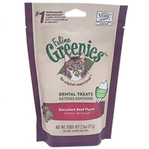 美國Greenies 美國Greenies Dental Treats 貓齒靈貓咪潔齒餅 牛肉味 71g 71g  正面圖