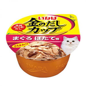 CIAO CIAO 貓罐頭 日本金湯鰹味杯 金槍魚.干貝味 70g 70g 正面圖