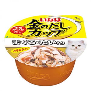 CIAO CIAO 貓罐頭 日本金湯鰹味杯 金槍魚．鯛魚味 70g 70g  正面圖