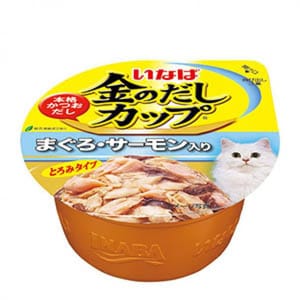 CIAO CIAO 貓罐頭 日本金湯鰹味杯 金槍魚.三文魚味 70g 70g 正面圖