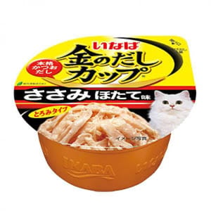 CIAO CIAO 貓罐頭 日本金湯鰹味杯 雞肉．干貝味 70g 70g  正面圖