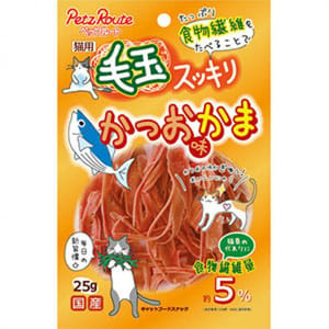 日本Petz 日本Petz Route 毛玉 去毛球 鰹魚片 25g 25g 貓用 正面圖
