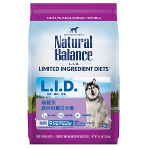 Natural Natural Balance 狗糧 L.I.D. 無穀系 鹿肉甜薯 成犬配方 22lb 22lb 正面圖