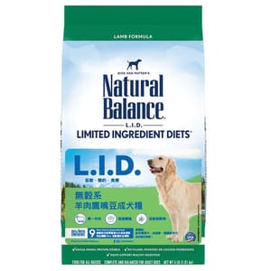 Natural Natural Balance 狗糧 L.I.D. 無穀系 羊肉鷹嘴豆 成犬配方 4lb 4lb 正面圖