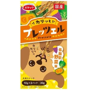 日本SMACK 日本SMACK 狗狗百力滋 Dog Pretz 低脂肪 野菜味 30g 30g 正面圖
