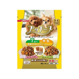日本Petline 日本Petline Putti Lnu 軟粒抗衰老狗糧 七歲或以上 雞肉芝士牛肉味 200g 200g  正面圖