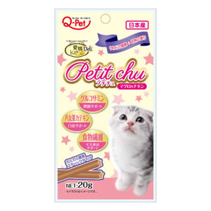 日本Q-PET 日本Q-PET 貓零食 Petit Chu 葡萄糖胺及關節配方 金槍魚雞肉味 20g 20g  正面圖