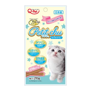 日本Q-PET 日本Q-PET 貓零食 Petit Chu 牛磺酸及健康維護 鰹魚雞肉味 20g 20g  正面圖
