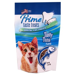 Prime Prime taste treats 貓零食 潔齒貓零食 吞拿魚 59g 2.1oz 59g 正面圖