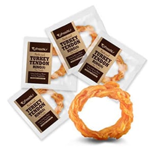 A A Freschi Srl 狗零食 Natural Turkey 天然火雞筋甜甜圈 M 犬用 正面圖