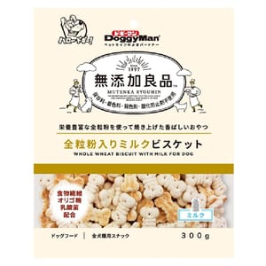 DoggyMan DoggyMan 日本狗零食 膳食纖維小麥 無添加 牛奶餅乾 300g 300g  正面圖