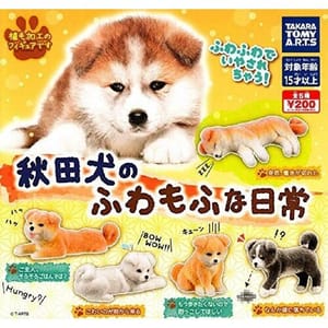 日本直送 日本直送 狗公仔擺設 秋田犬的蓬鬆日常 一套五隻 - 清貨優惠   正面圖