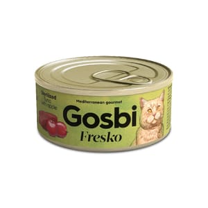 Gosbi Gosbi Fresko 無穀物貓罐頭 絕育配方 吞拿魚及蘋果 70g 70g  正面圖