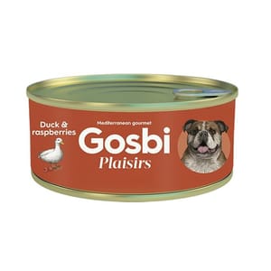 Gosbi Gosbi Plaisirs 無穀物狗罐頭 鴨肉及紅桑子 185g 185g  正面圖