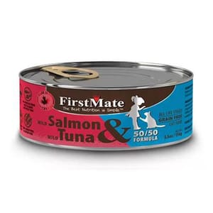 FirstMate FirstMate 貓罐頭 無穀物野生三文魚+野生吞拿魚 156g 156g  正面圖