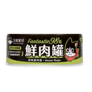 汪喵星球 汪喵星球 貓罐頭 DogCatStar 貓用98% 鮮肉無膠主食罐 放牧鹿肉 80g 80g 貓用 正面圖