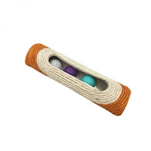 HelloDOG HelloDOG 玩具嚴選 劍麻貓抓玩具 圓柱滾球玩具 三粒球   正面圖