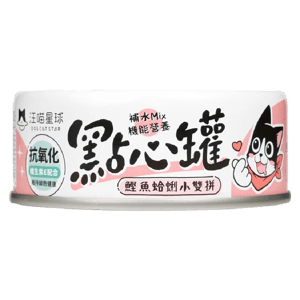 汪喵星球 汪喵星球 DogCatStar 貓狗罐頭 汪喵無膠點心罐 鰹魚蛤蜊 80g 80g 貓犬用 正面圖