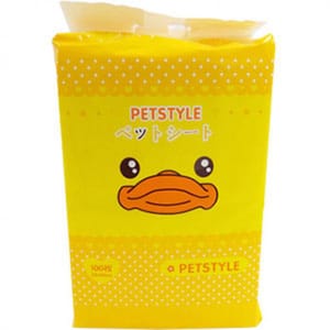 PETSTYLE PETSTYLE 鴨鴨圖案寵物尿墊 狗尿墊 狗尿片 [S碼 100枚]   正面圖