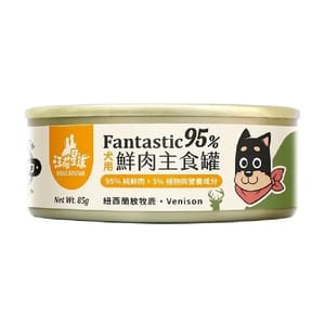 汪喵星球 汪喵星球 狗罐頭 DogCatStar 狗狗95%鮮肉無膠主食罐 放牧鹿肉 80g 80g 正面圖