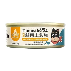 汪喵星球 汪喵星球 狗罐頭 DogCatStar 狗狗95%鮮肉無膠主食罐 鱉蛋雞肉 80g 80g 正面圖