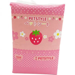PETSTYLE PETSTYLE 士多啤梨圖案寵物尿墊 狗尿墊 狗尿片 [33*45 S碼 100枚]   正面圖