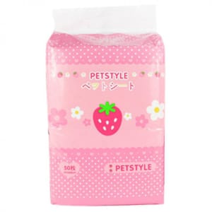 PETSTYLE PETSTYLE 士多啤梨圖案寵物尿墊 狗尿墊 狗尿片 [45*60 M碼 50枚]   正面圖