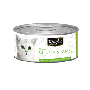 Kit Kit Cat 無穀物肉凍貓罐頭 雞+羊 80g 80g 正面圖