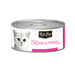 Kit Kit Cat 無穀物肉凍貓罐頭 雞+蝦 80g 80g  正面圖