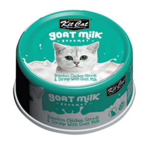 Kit Kit Cat 羊奶貓罐頭 雞肉+蝦 70g 70g 正面圖