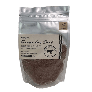 日本WHITE 日本WHITE FOX 凍乾脫水 日本國產 拌食牛肉粉 30g 30g 貓犬用 正面圖