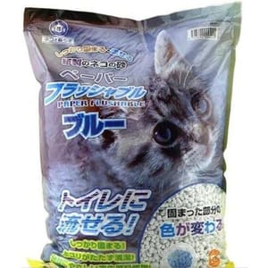 日本SANMATE 日本SANMATE 變藍強力消臭易溶再生 紙貓砂 7L 7L  正面圖