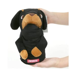 日本Bonbi 日本Bonbi ILOVEPETS Animal Mitten LoveDog 狗狗手偶玩具 臘腸狗 一個入   正面圖