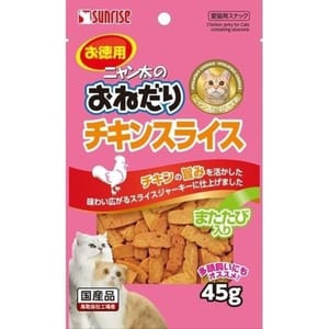 日本Sunrise 日本Sunrise 貓零食 木天蓼薄切雞肉片 45g 45g 正面圖