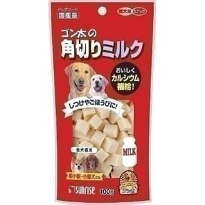 日本Sunrise 日本Sunrise 狗小食 角切牛奶粒 100g 100g 正面圖
